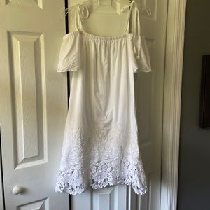 Madewell Off the Shoulder Lace Dress